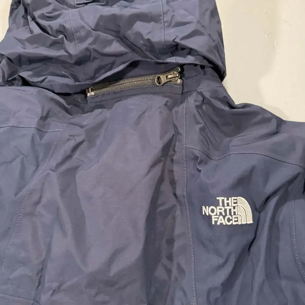 The North Face HyVent Men's Navy Blue Zip Hooded Waterproof Jacket Mens Large